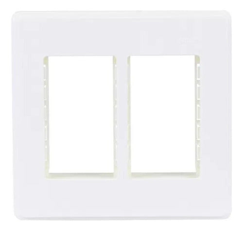 Placa 4x4 6 Modulos C/ Suporte Branca S19 19913-50 Simon - Importadora Eletrica Brasilia