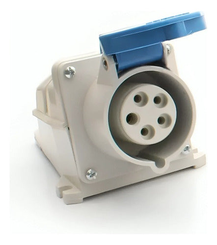 Tomada Sobrepor 3p+n+t 32a 220/240v Az Ip44 5209/bc Strahl - Importadora Eletrica Brasilia