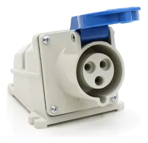 Tomada Sobrepor 2p+t 16a 220/240v Ip44 Az 3006 Strahl - Importadora Eletrica Brasilia