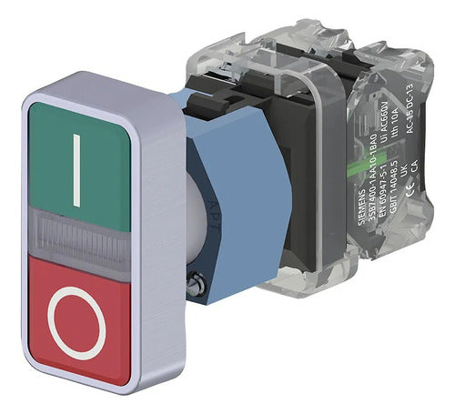 Botao Duplo Plastico 22m 1na 1nf Vd/vm S/led Siemens - Importadora Eletrica Brasilia