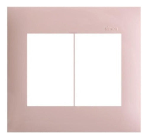 Placa 4x4 6 Postos Horizontais Rosa S35 35613-57 Simon - Importadora Eletrica Brasilia