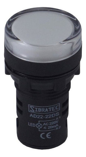 Sinaleiro Led 22mm Branco Em 24 Vcc/vca - Importadora Eletrica Brasilia