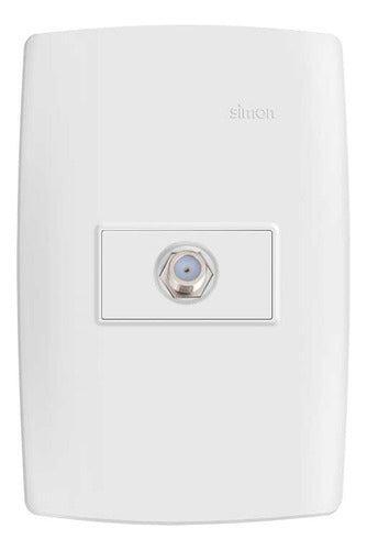 Conj Tomada Horiz. Coaxial P/ Tv 4x2 Br S30 3096530 Simon - Importadora Eletrica Brasilia