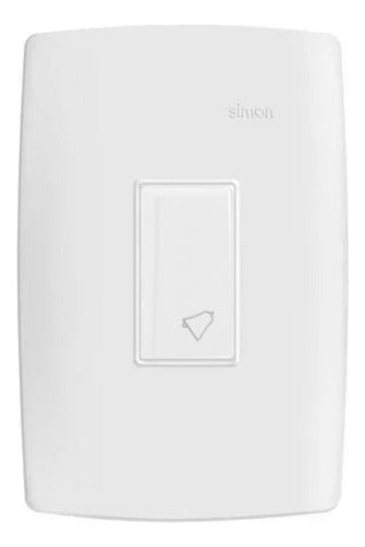 Conj Placa 4x2 Pulsador Campainha 10a 250v Branco S30 Simon - Importadora Eletrica Brasilia