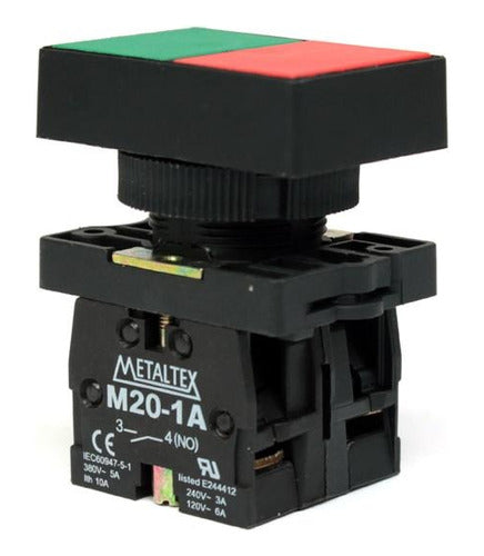 Botao Duplo 1na 1nf 22mm Verde/vermelho P20bpl-1c Metaltex - Importadora Eletrica Brasilia