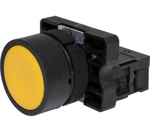 Botao Pulsador Faceado 1na 22mm Amarelo P20bfr-y-1a Metaltex - Importadora Eletrica Brasilia