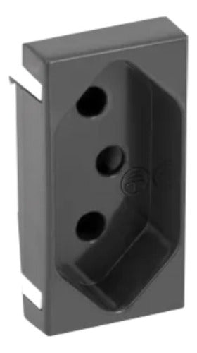 Frontal Tomada 1 Modulo Nbr Grafite S27 Simon - Importadora Eletrica Brasilia