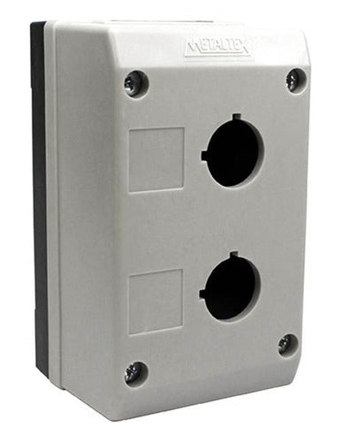 Caixa Plastica Com 2 Furos P/ Botao 22mm Tn2-b2 Metaltex - Importadora Eletrica Brasilia