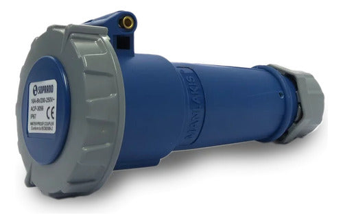Acoplamento Femea 3p+t 63a 220/240vca Ip67 Azul Acp-4559 - Importadora Eletrica Brasilia